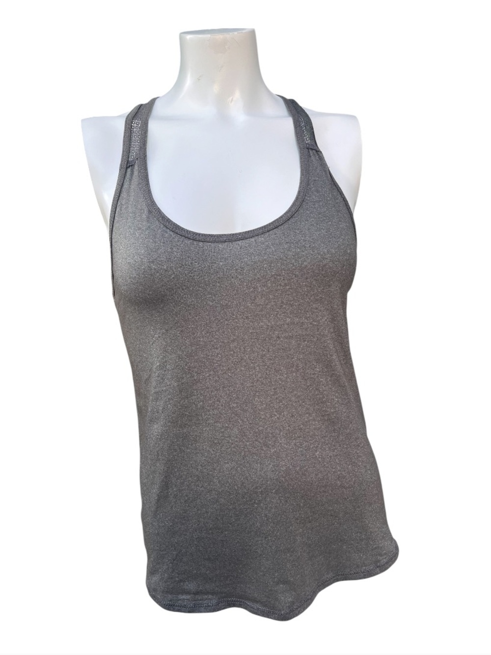 Racerback Women’s Athletic Mesh Back Tank Top Gray Size M